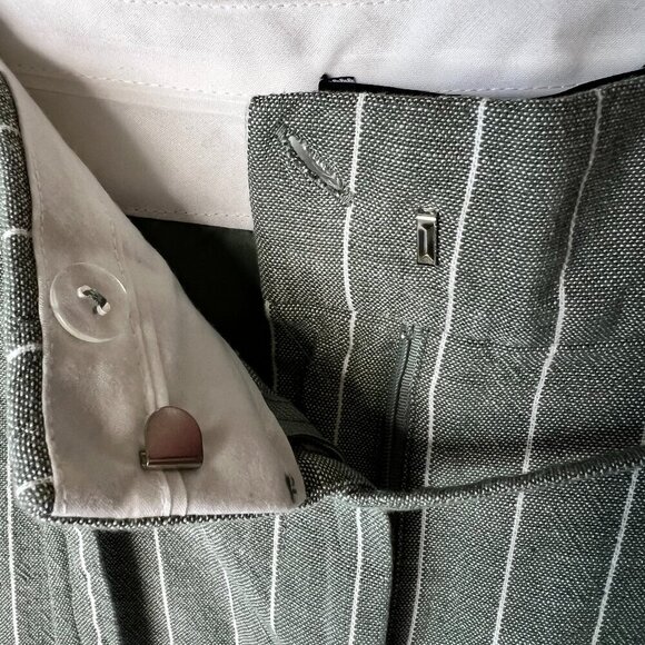 Vero Moda Pants SZ 8 Serena High Waist Paper Bag Laurel Wreath Pinstriped Beachy - Picture 14 of 16